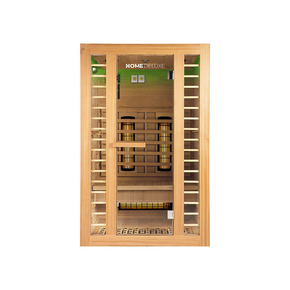 Sauna de infrarrojos Redsun M Deluxe Plus con emisores de espectro completo y de magnesio 120 x 105 x 190 cm