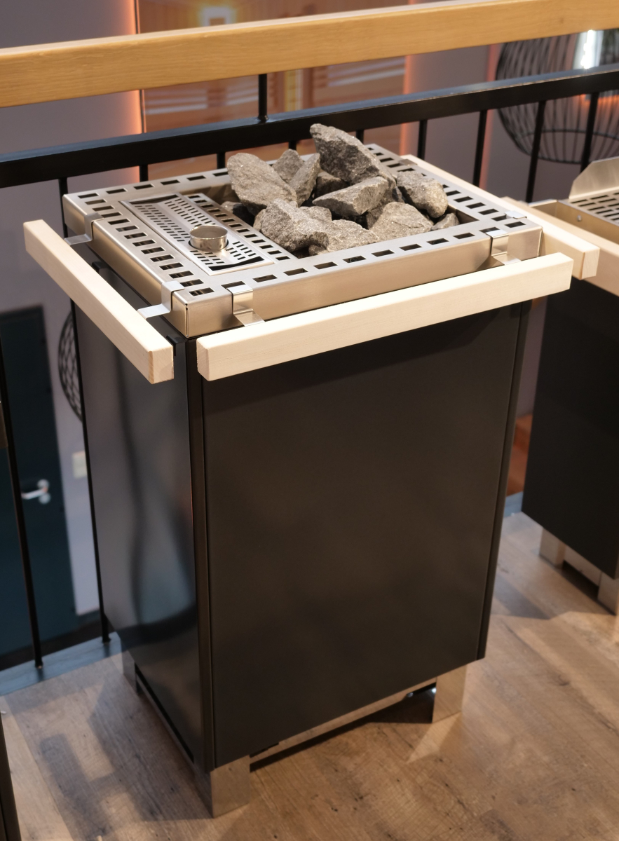 Infraworld Verdampferofen Eterno Combi 12 kW / 1,5 kW, Standausführung, Anthrazit