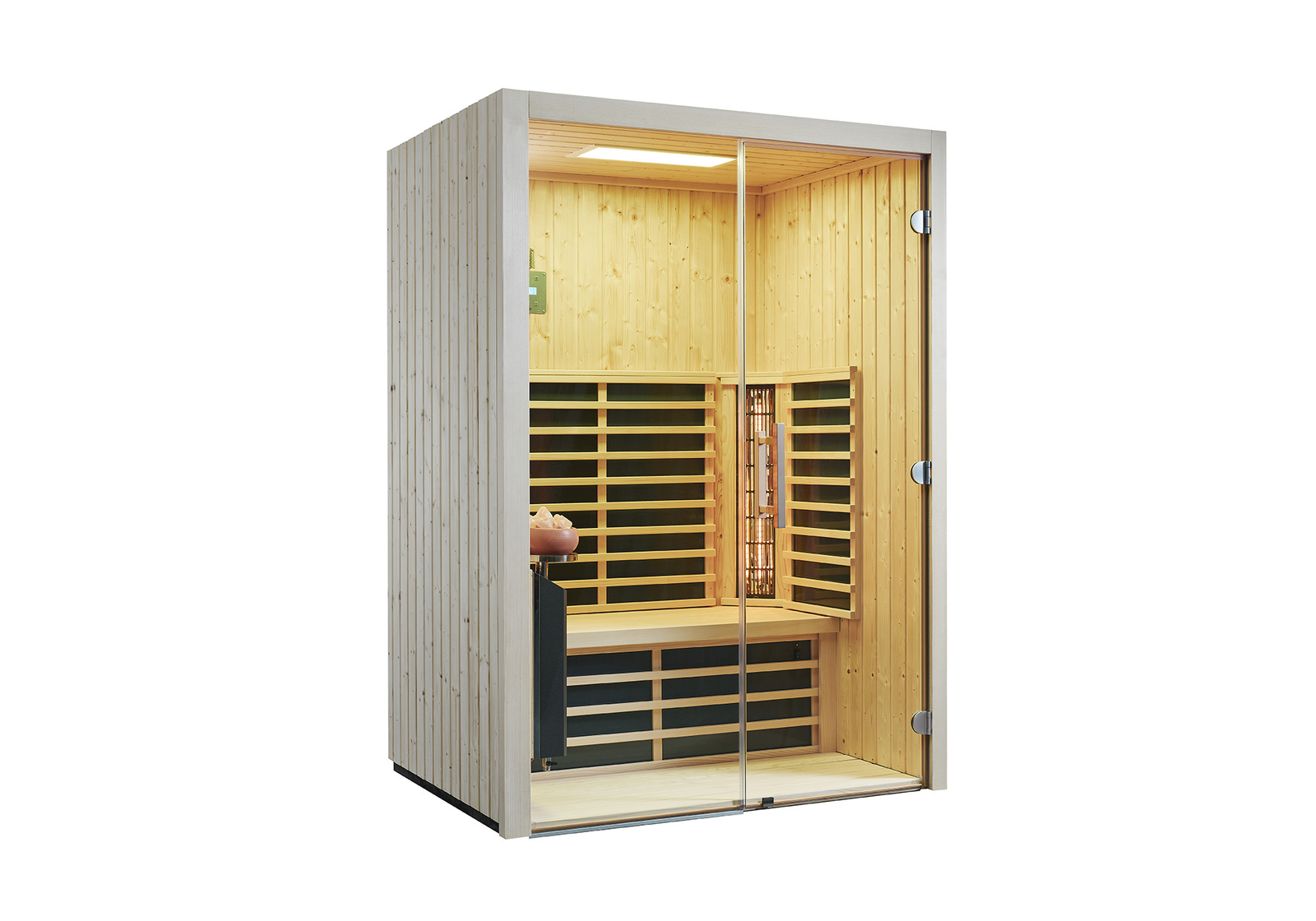 Infraworld Infrarotkabine TrioSol Glas 145 Fichte