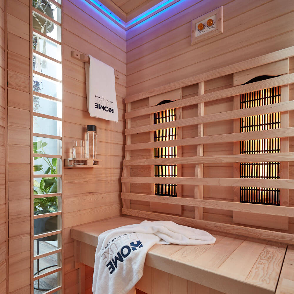 Sauna infrarouge Redsun XXL Deluxe émetteurs à spectre complet / 150 x 150 x 190