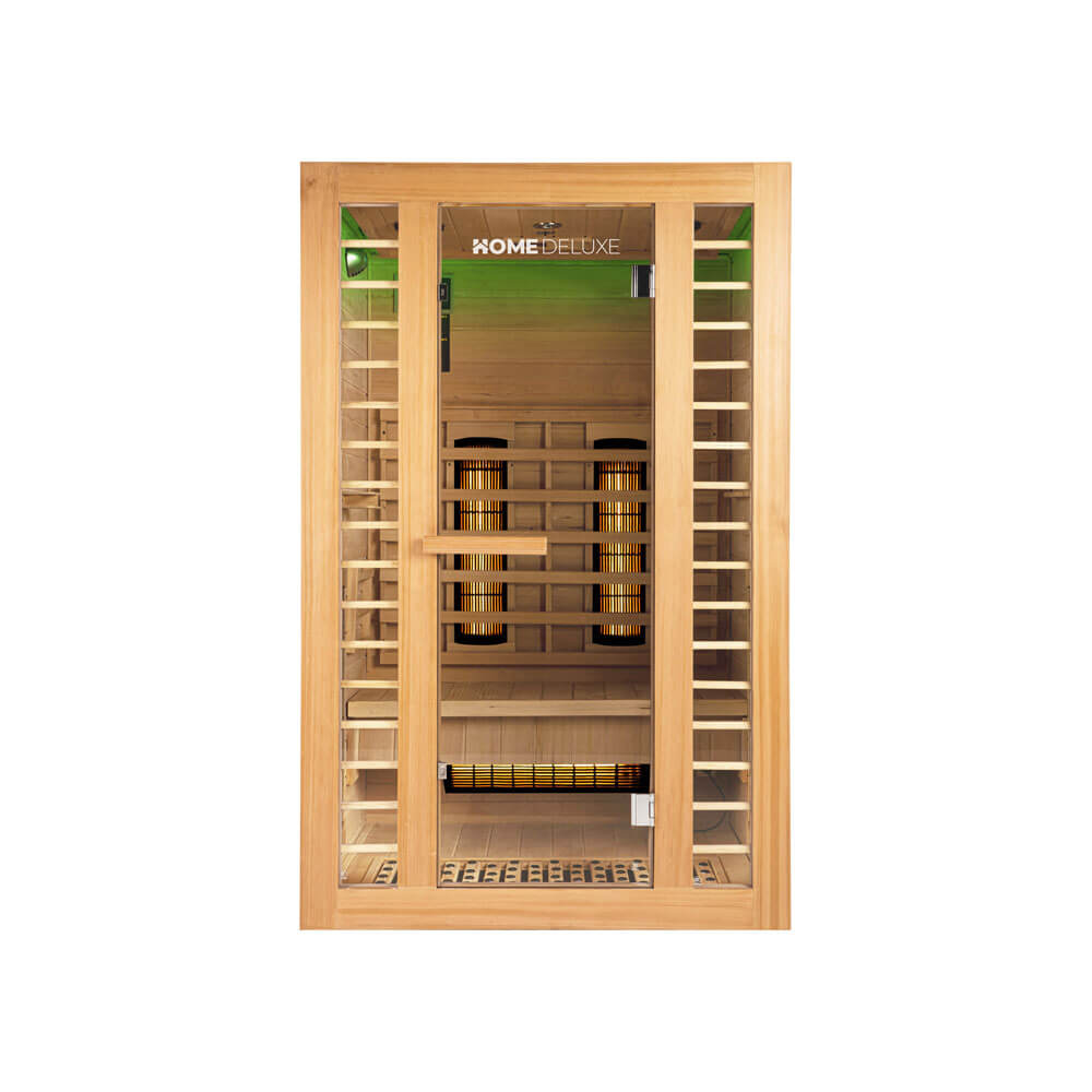 Sauna de infrarrojos Redsun M Deluxe Plus con emisores de espectro completo y de magnesio 120 x 105 x 190 cm