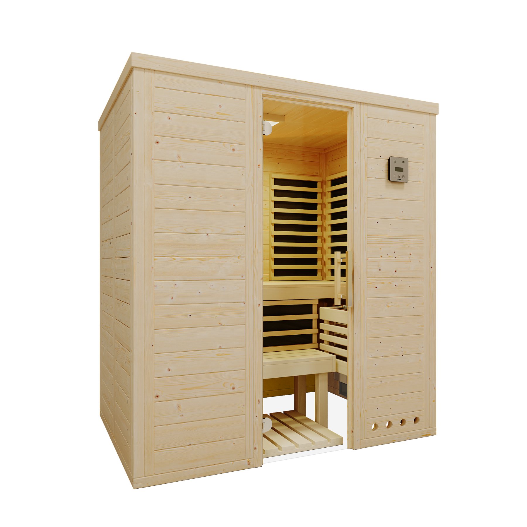 Infraworld Kombisauna Vitalis 180 Complete Set mit Ofen 6 kW – Ansicht 2