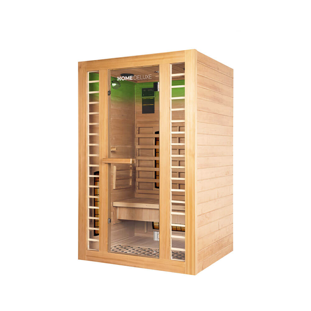 Sauna de infrarrojos Redsun M Deluxe Plus con emisores de espectro completo y de magnesio 120 x 105 x 190 cm