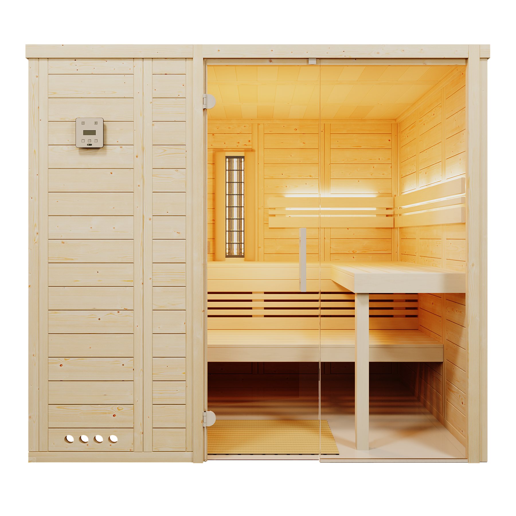 Infraworld Massivholzsauna Modula – Maßanfertigung