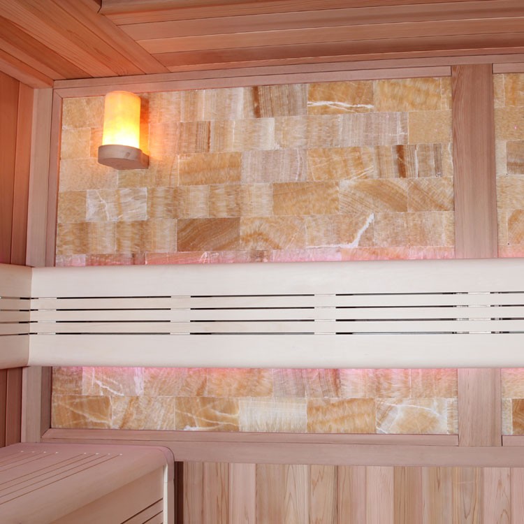 Finnische Sauna AWT E1400D aus Zedernholz inkl. Saunaofen EOS Cubo / 300 x 200
