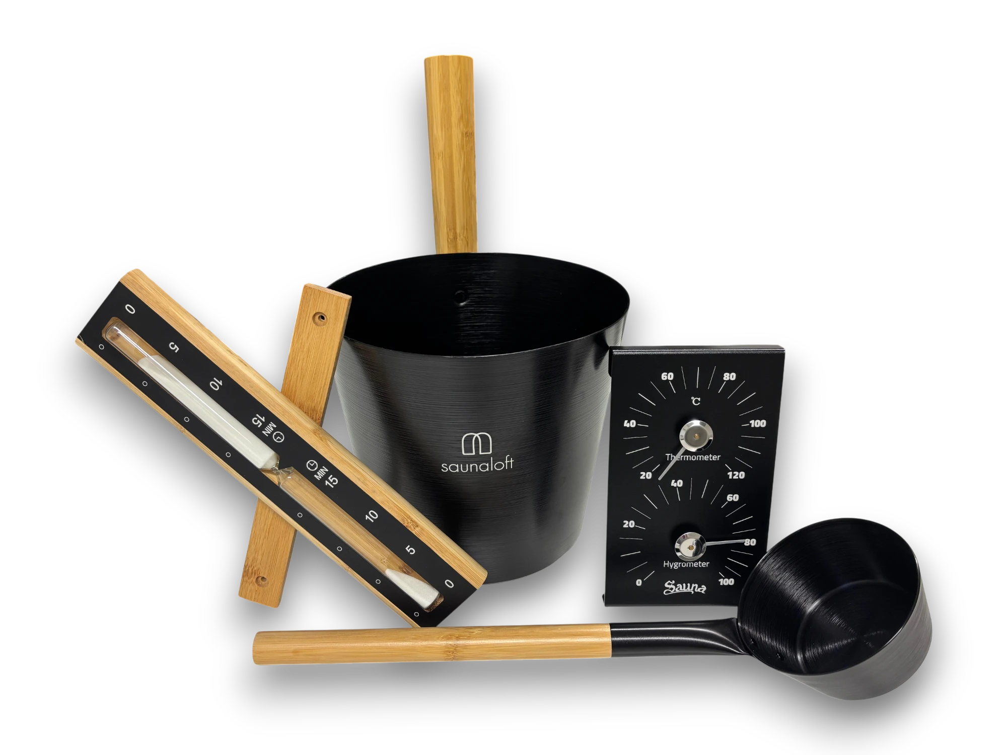 Saunaloft Premium-Zubehörset Alu