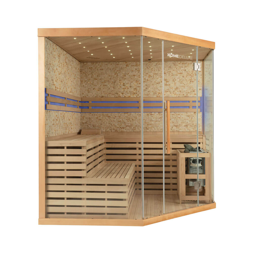 Sauna traditionnel Skyline XL BIG mur en pierre artificielle