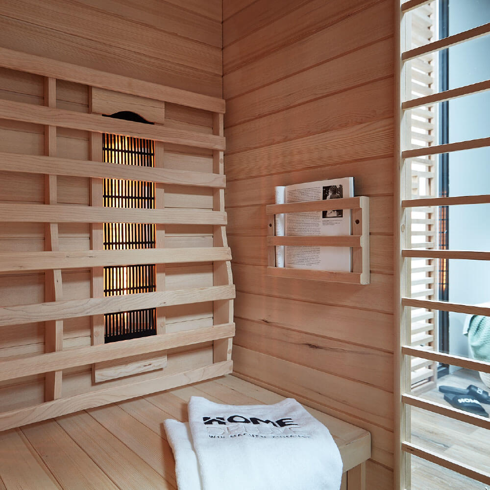 Sauna infrarouge Redsun XXL Deluxe émetteurs à spectre complet / 150 x 150 x 190