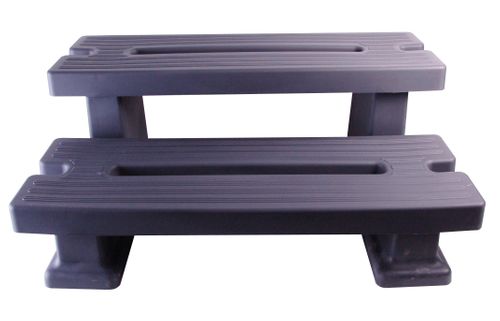 Wasserfeste Kunststofftreppe für Outdoor Whirlpools schwarz Wasserfeste Kunststofftreppe für Outdoor Whirlpools schwarz