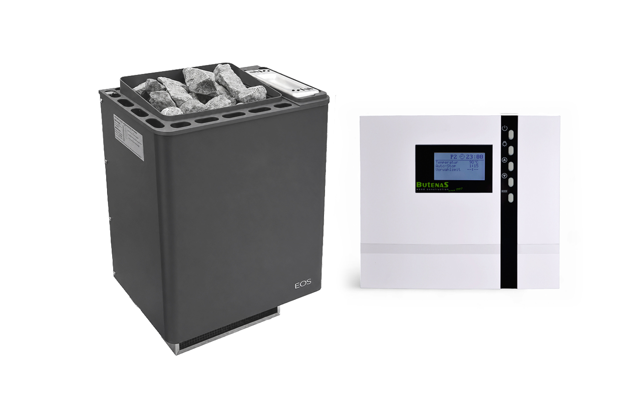 EOS Bi-O Thermat W Saunaofen Set mit EOS Econ H2