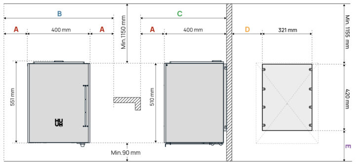 Huum Core Wall Bi-O Saunaofen Set mit UKU Steuerung