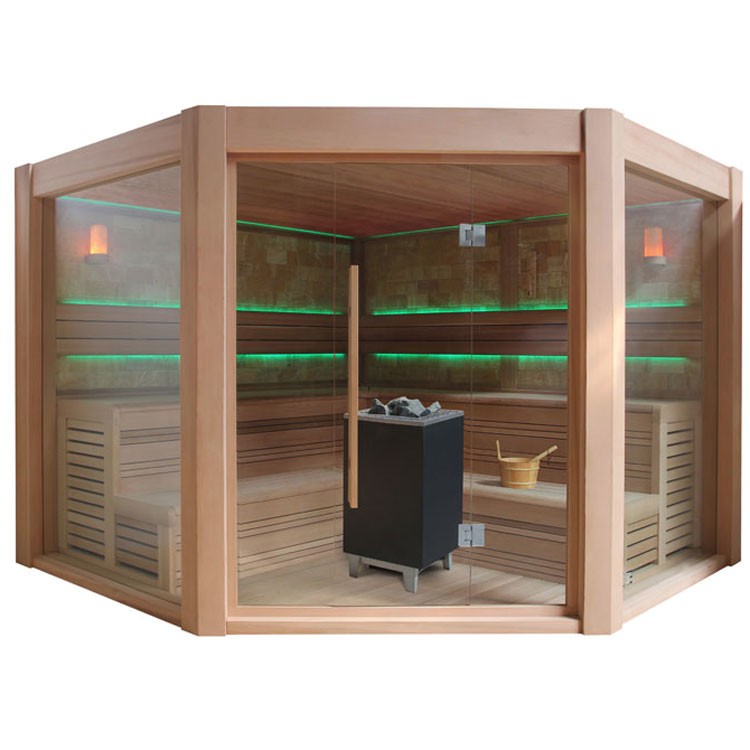 Finnische Sauna AWT E1501A aus Zedernholz inkl. Saunaofen EOS Cubo / 250 x 250 Finnische Sauna AWT E1501A aus Zedernholz inkl. Saunaofen EOS Cubo / 250 x 250