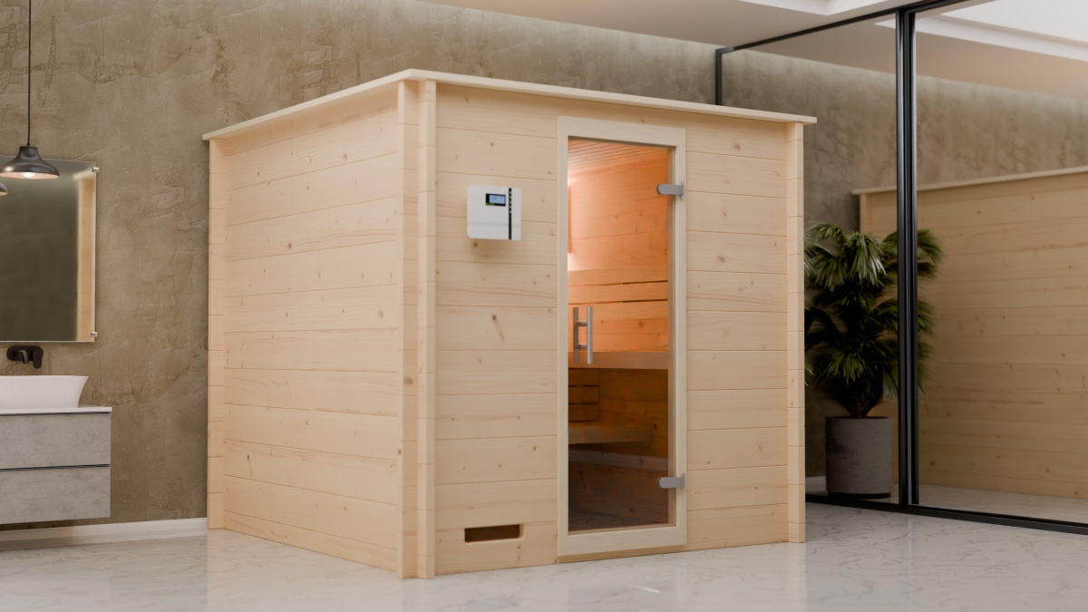 Massivholz-Sauna Finja nach Maß Massivholz-Sauna Finja nach Maß