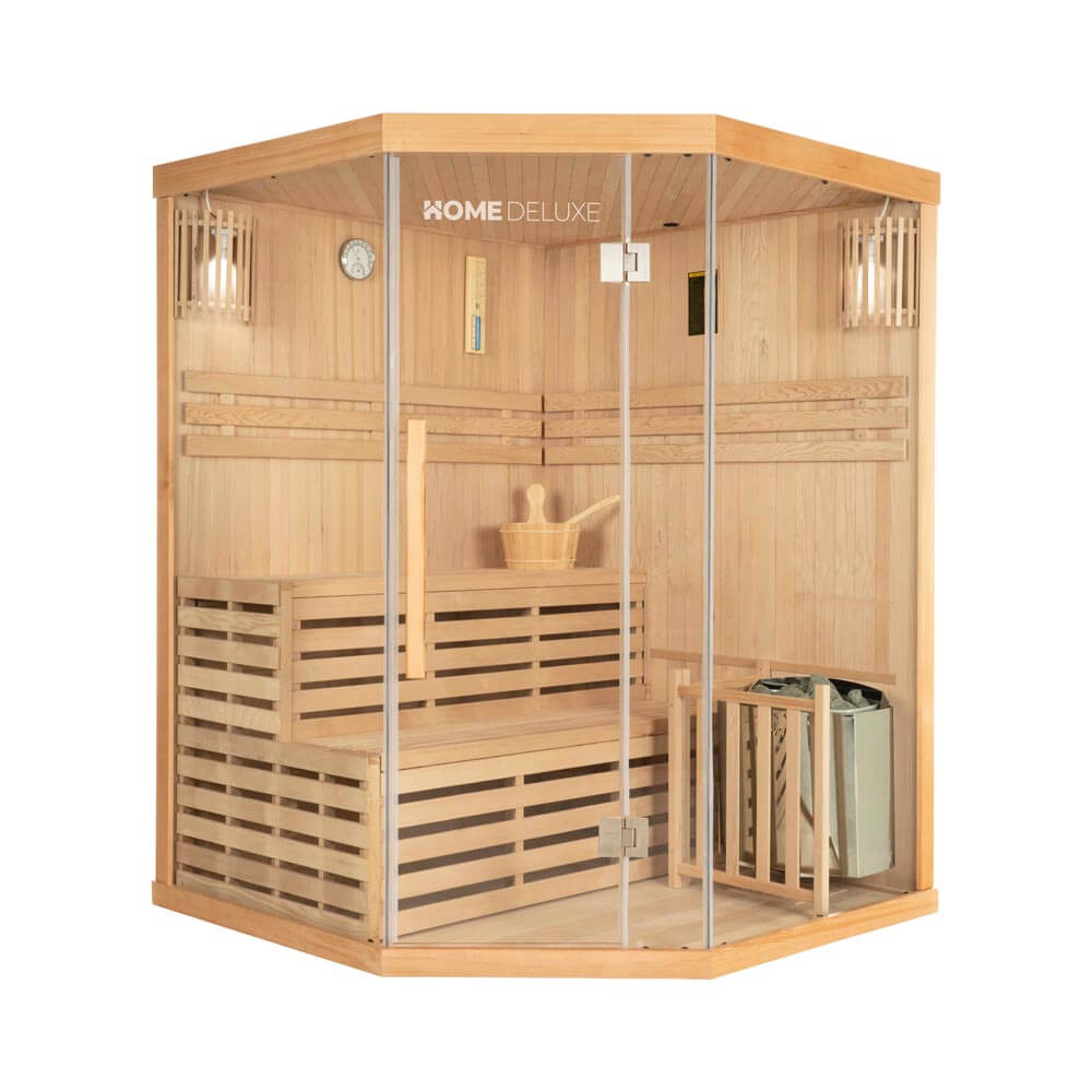 Sauna Skyline XL z drewna Hemlock / 150 x 150 x 200 cm