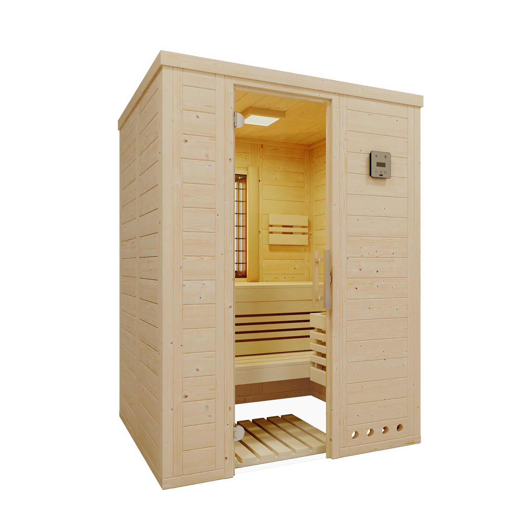 Infraworld Kombisauna Vitalis 150 Complete Set mit Ofen 3 kW – Ansicht 2
