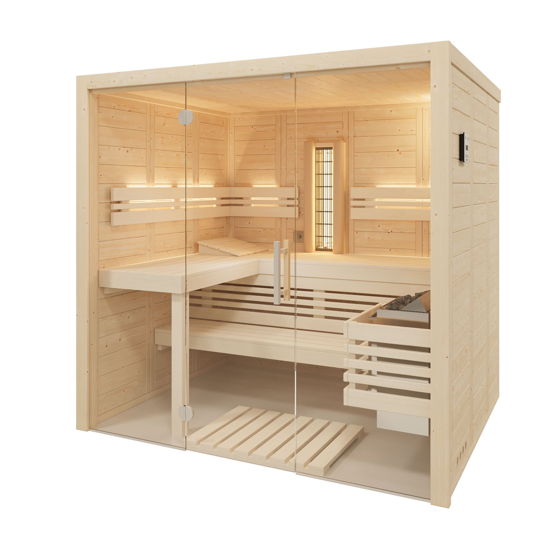 Infraworld Kombisauna Solido Glas Complete 170 – Ansicht 3