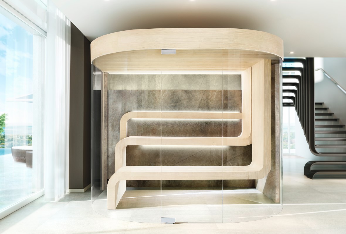 Exklusive Design Sauna WAVE
