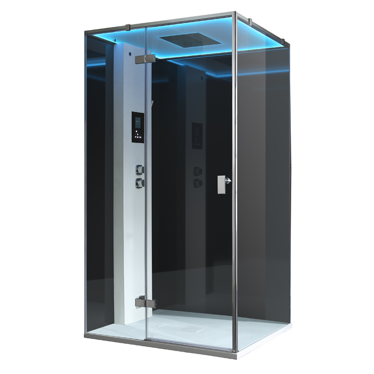 Dampfdusch AWT LD207F15 schwarz 120x90 links Dampfdusch AWT LD207F15 schwarz 120x90 links