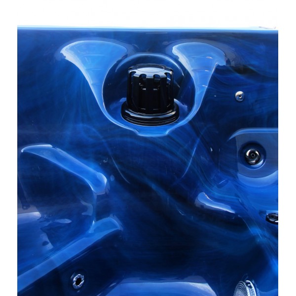 Outdoor Whirlpool Palma weiß / blau 190 x 190 x 86 cm inkl. Abdeckung