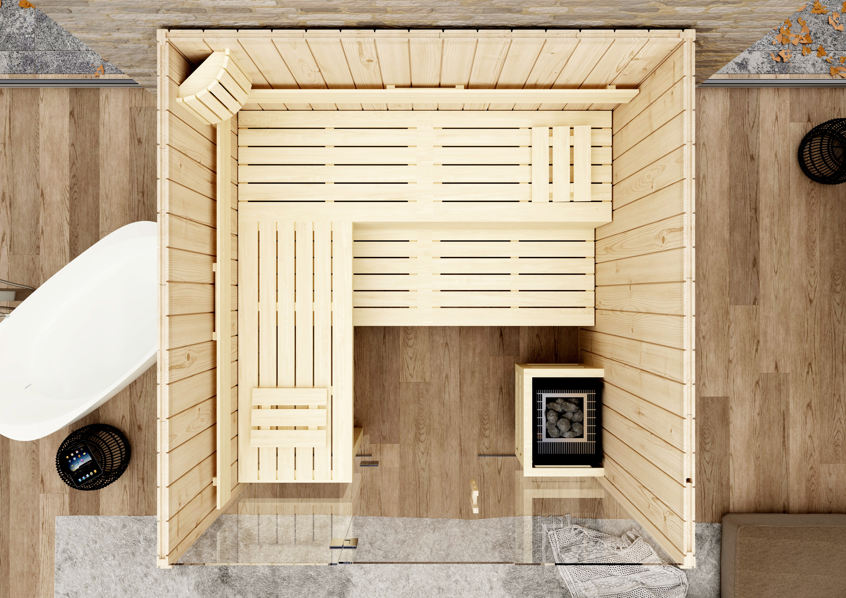 Die Tyla 5-Eck, 4-Eck oder Glasfront.