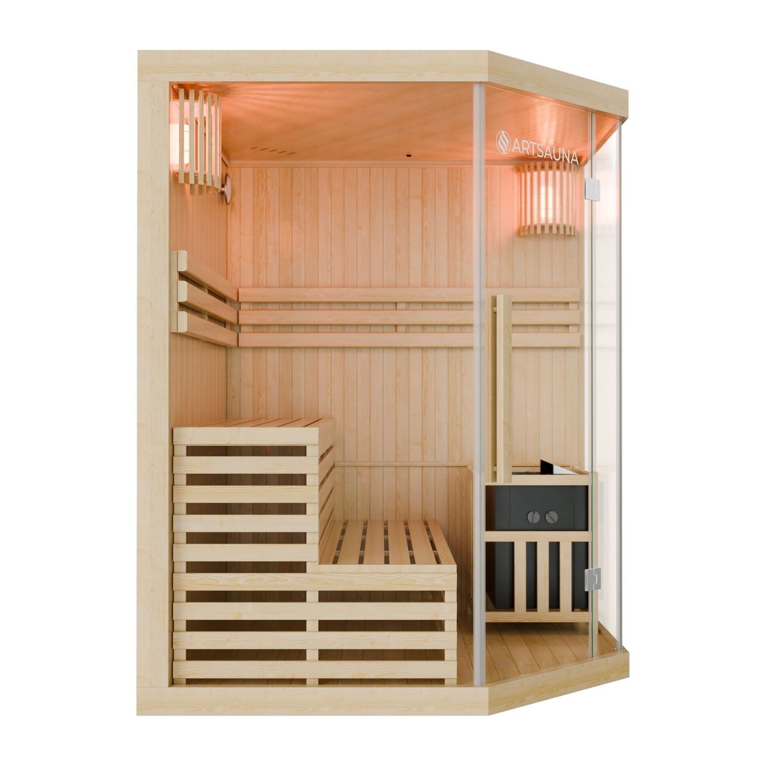 Finnische Sauna Espoo 150 aus Hemlockholz