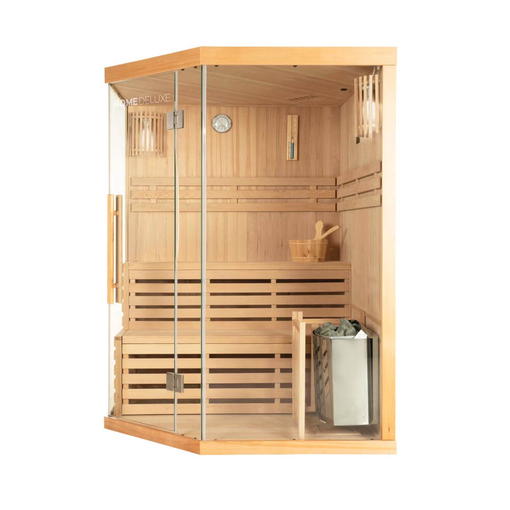 Sauna Skyline XL z drewna Hemlock / 150 x 150 x 200 cm