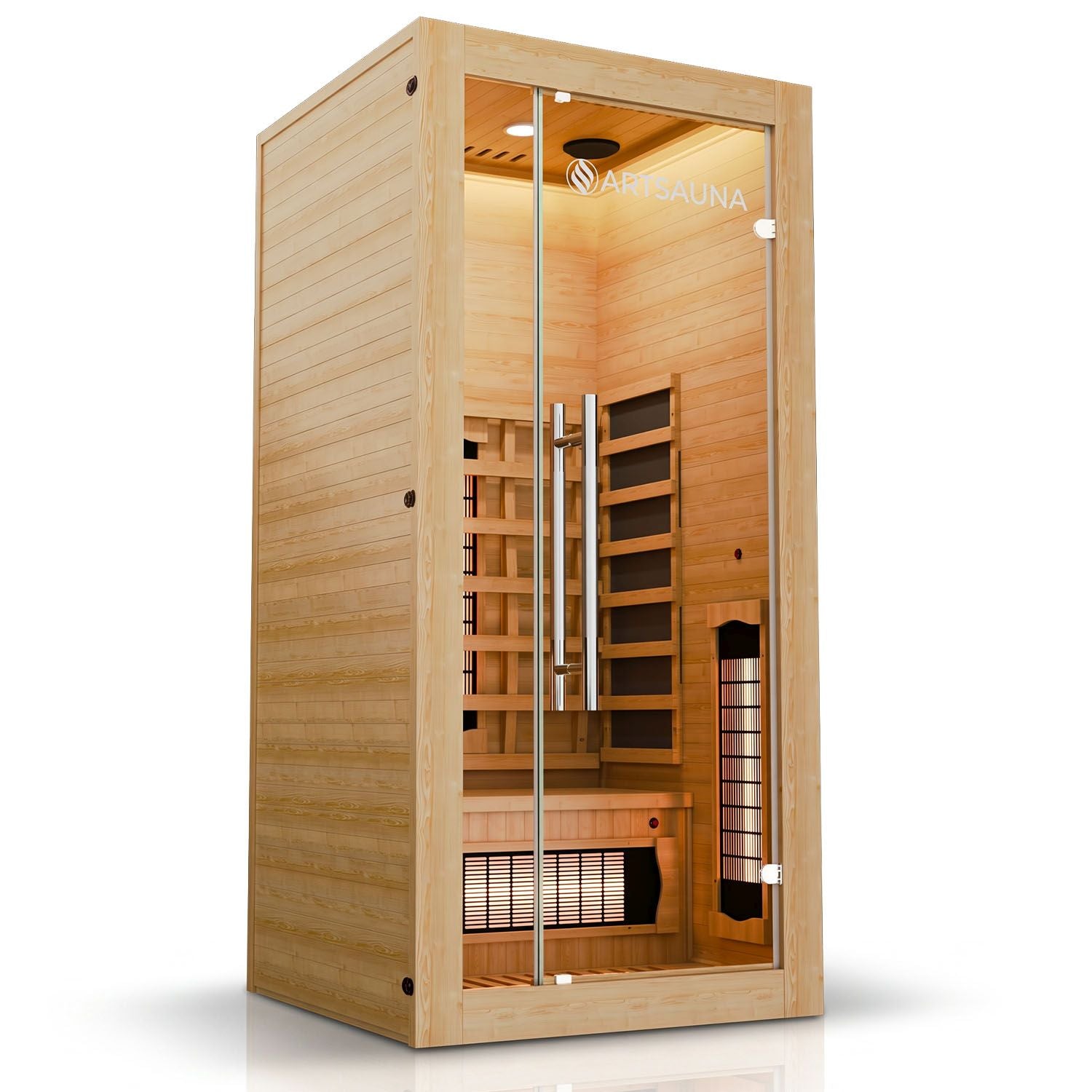 Infrarotkabine Kiruna 90 x 90 cm mit Dualstrahlern