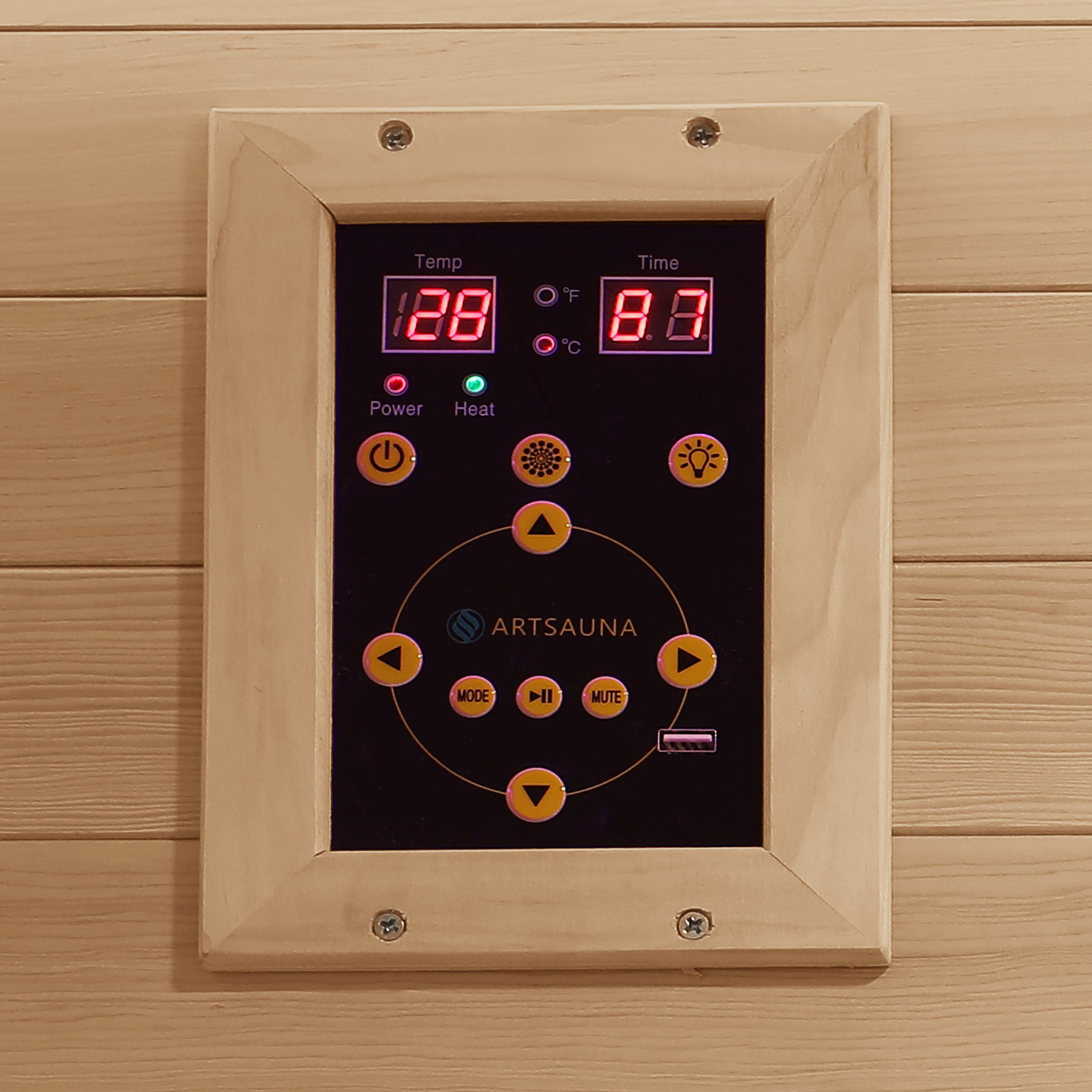Infrarotkabine Billund mit Dual-Heizsystem und Hemlockholz 170 x 190 x 190 cm