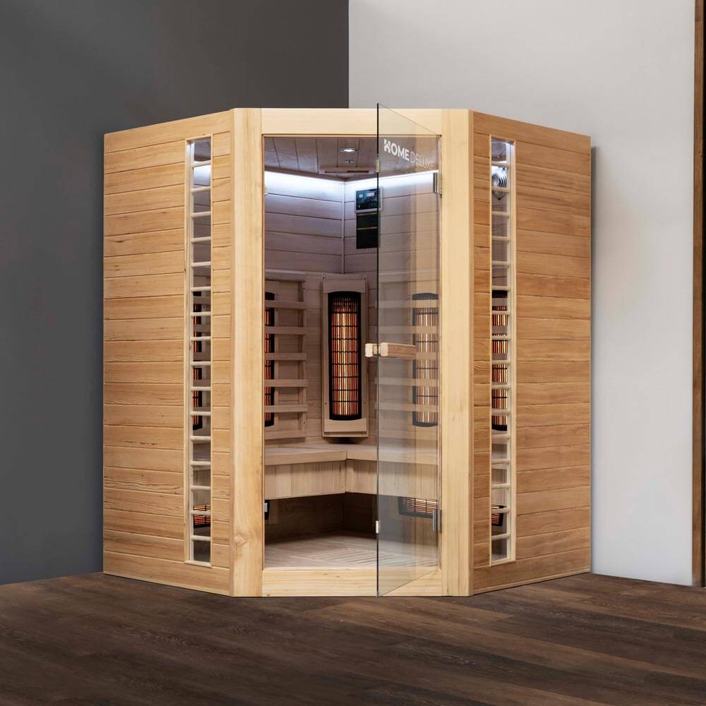 Sauna infrarouge Redsun XXL Deluxe émetteurs à spectre complet / 150 x 150 x 190