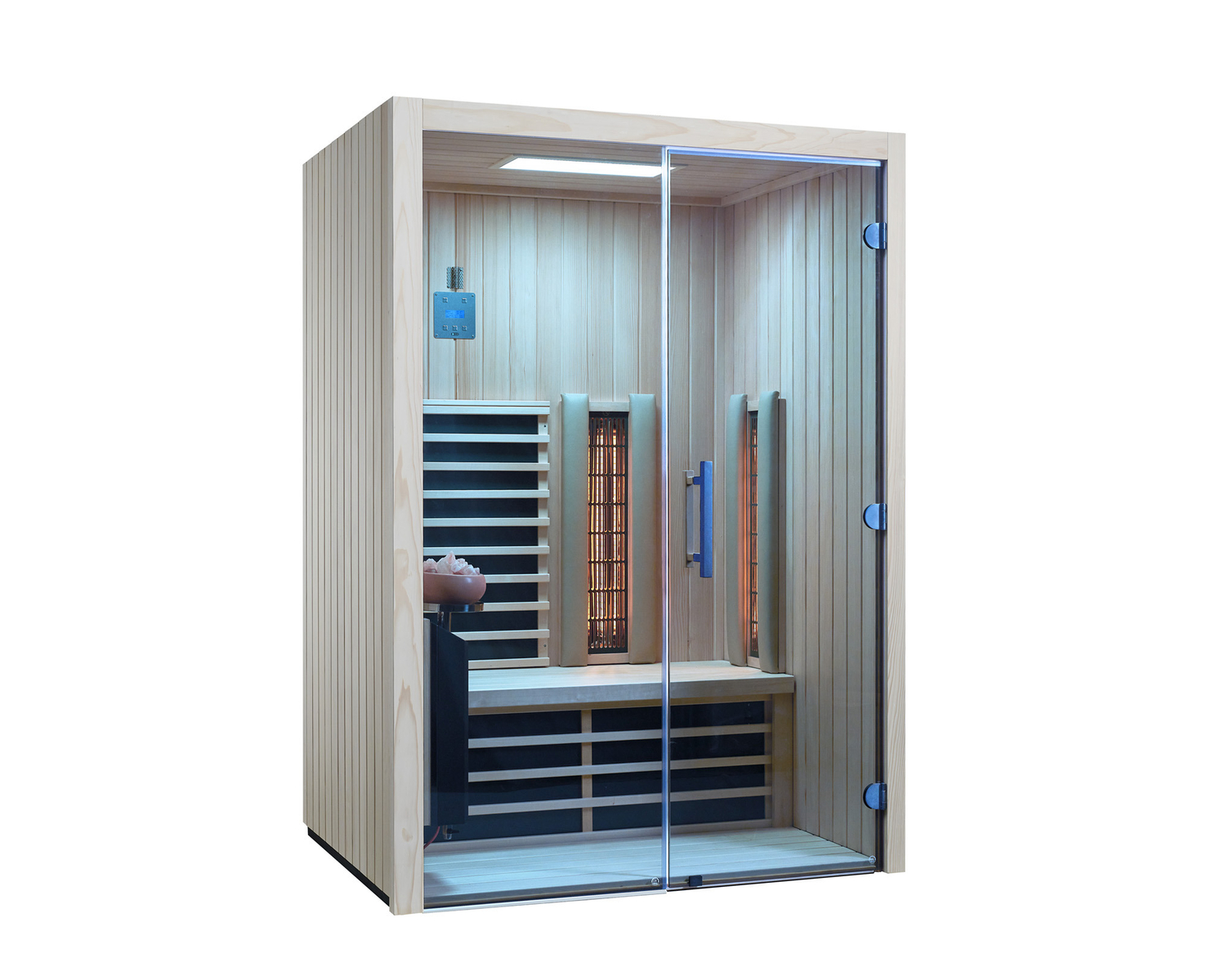 Cabine infrarouge TrioSol Design 145 sapin VG / 145 x 112 x 201,05 cm