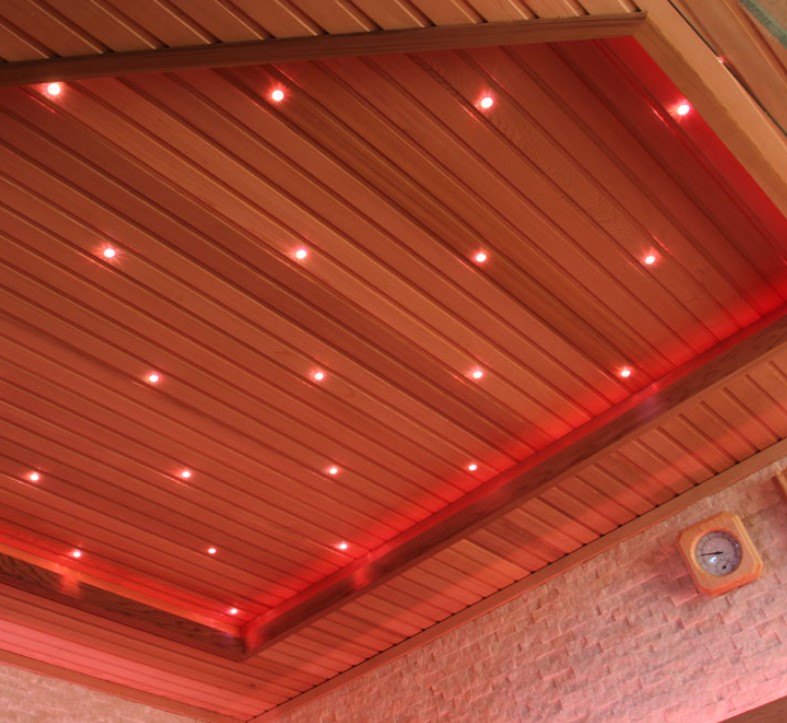 Sauna E1242C rote Zeder 180x180 ohne Saunaofen