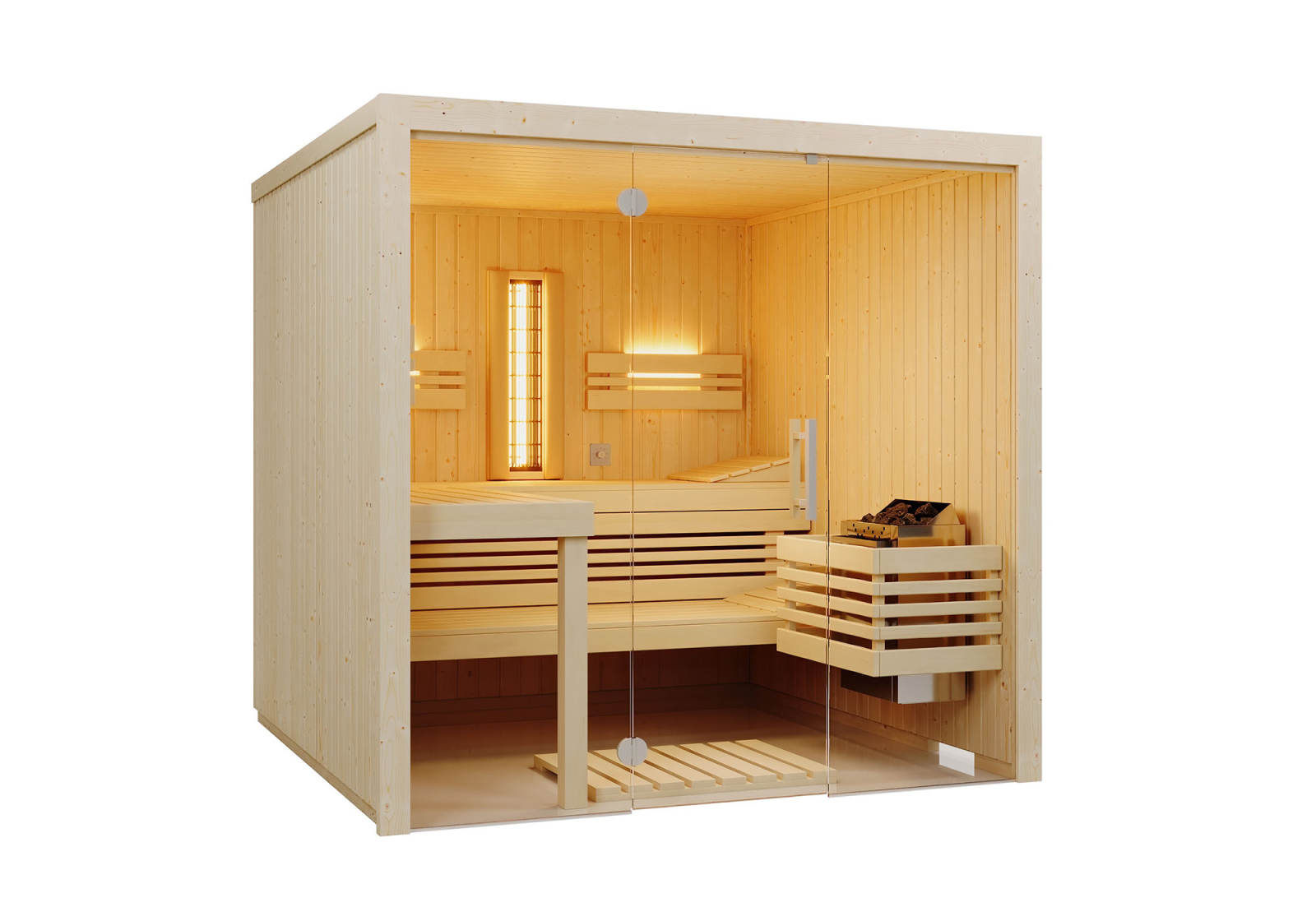 Sauna kombi Infraworld Panorama Complete z promiennikami ABC 210x162 cm