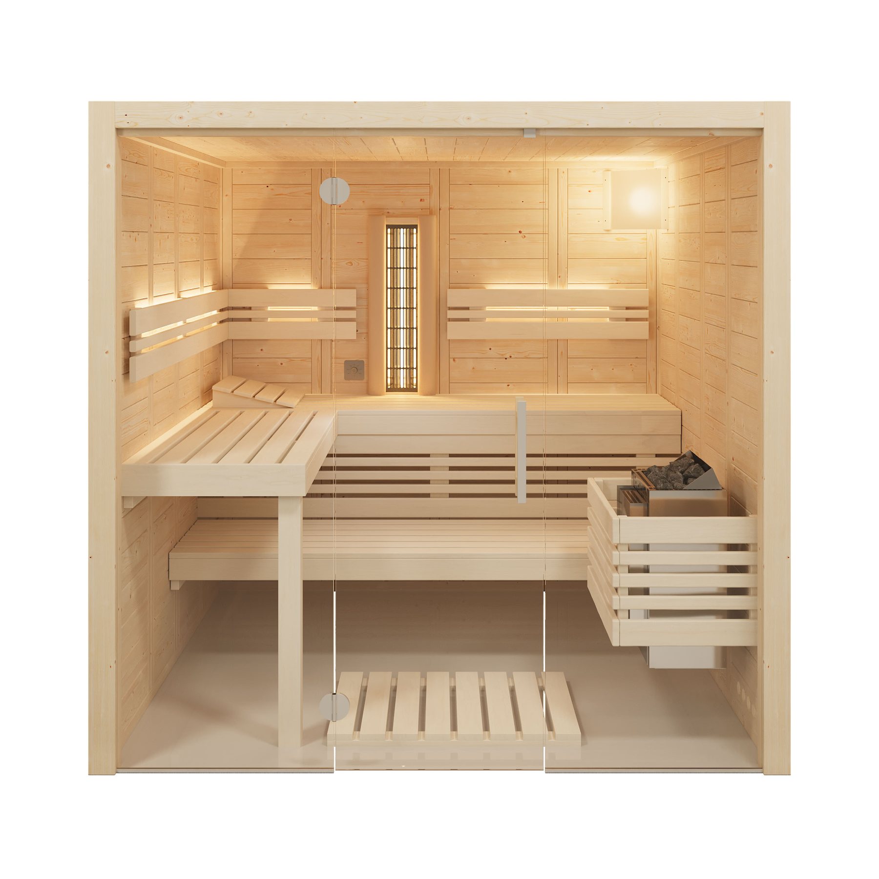 Infraworld Kombisauna Solido Glas Complete 215 – Ansicht 2