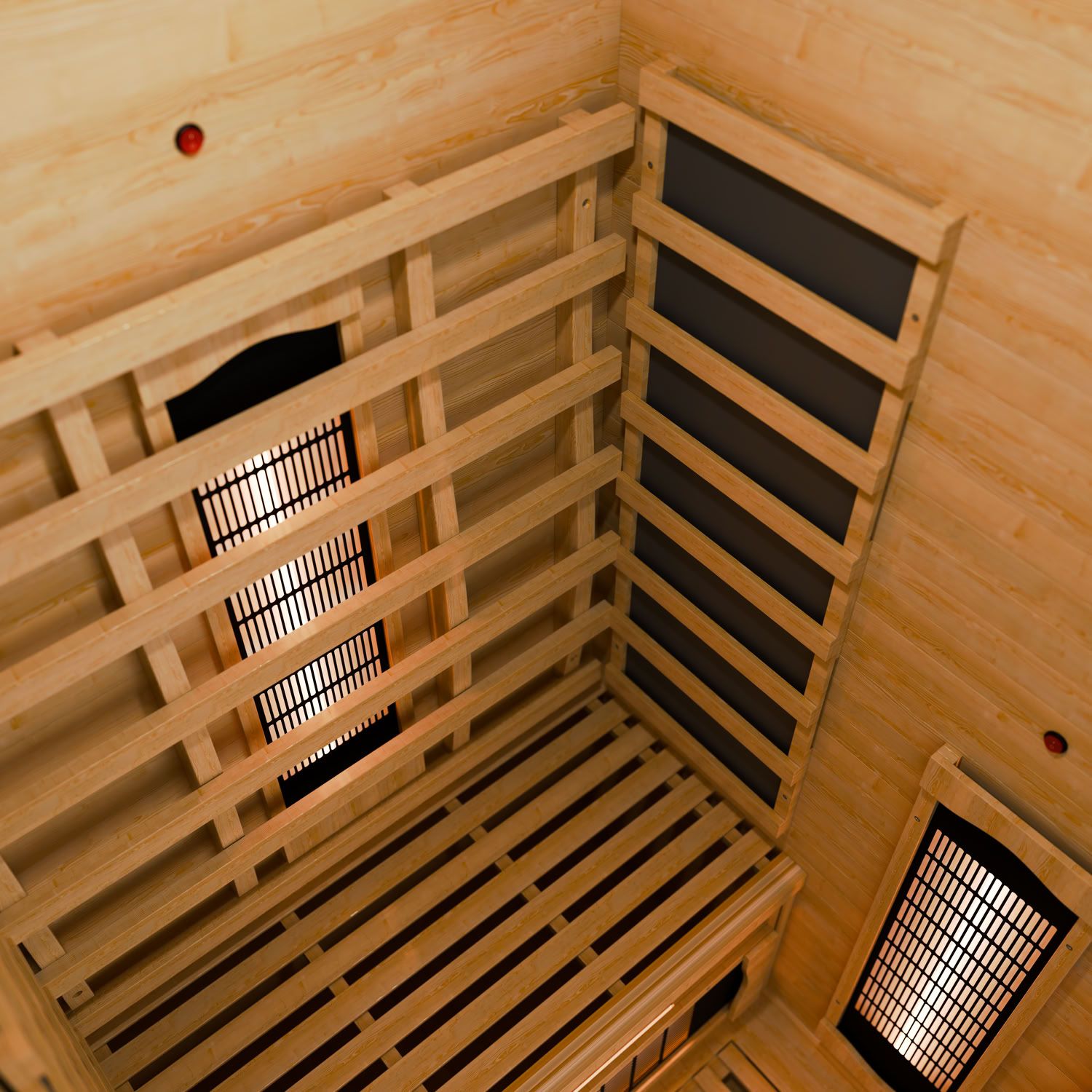 Infrarotkabine Kiruna 90 x 90 cm mit Dualstrahlern