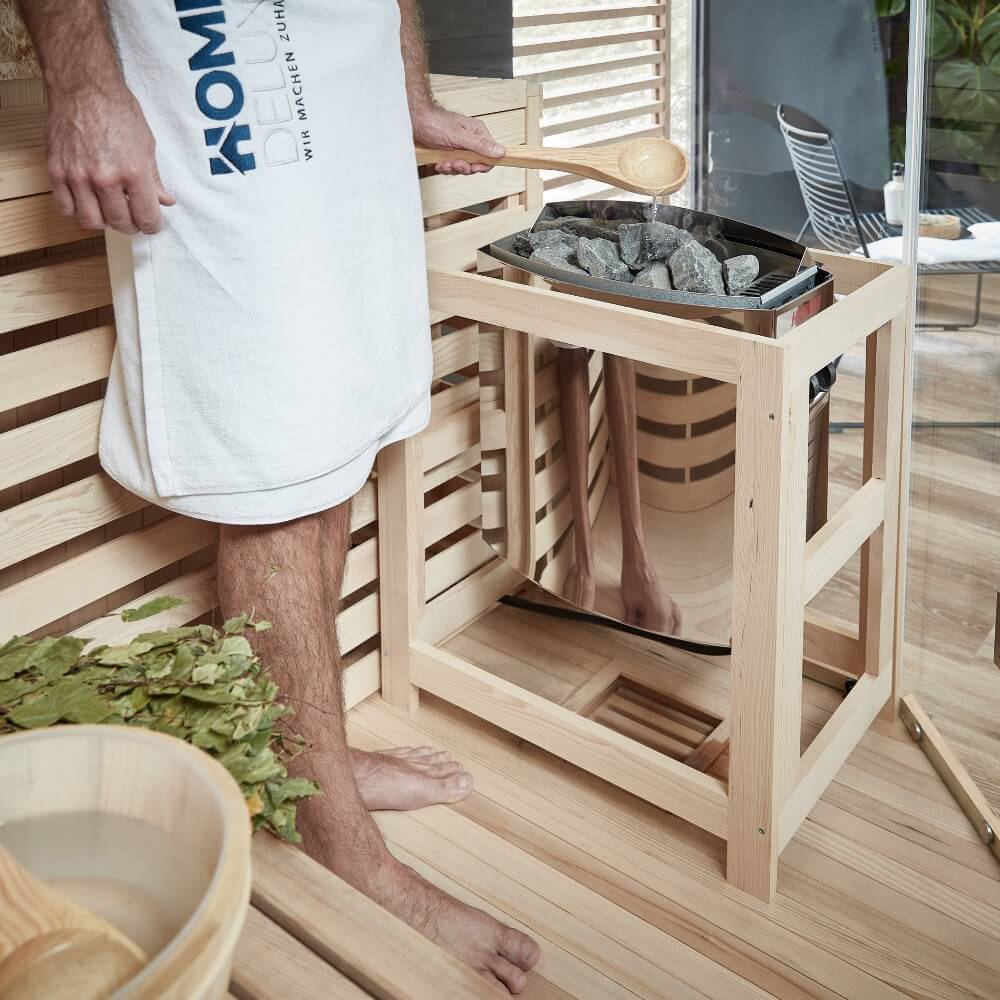 Sauna traditionnel Skyline XL BIG mur en pierre artificielle
