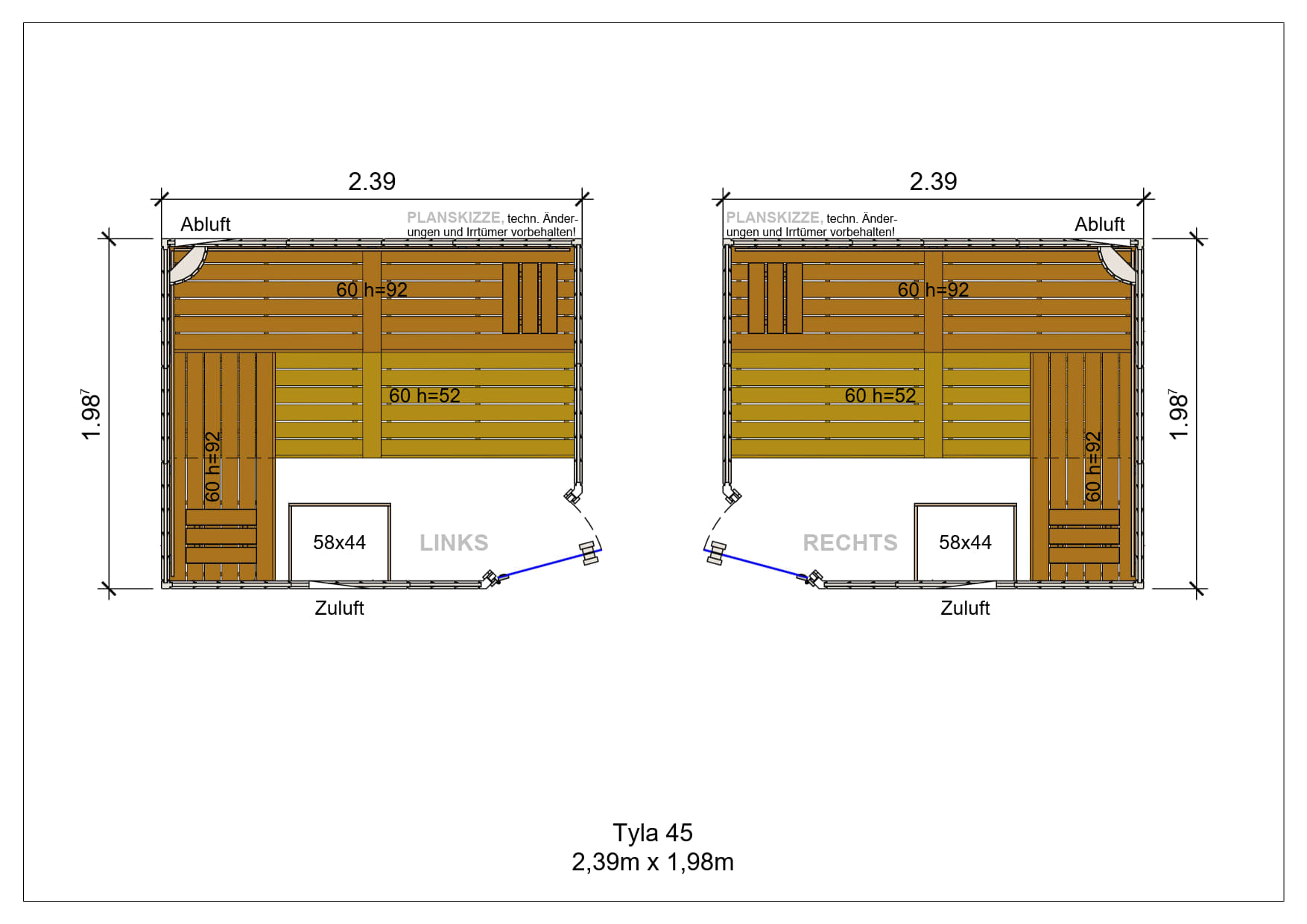 Sauna premium de madera maciza Tyla pentagonal fabricada a medida