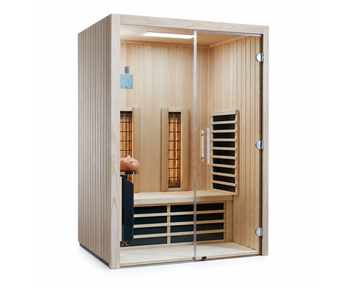 Infraworld Infrarotkabine TrioSol Glas 145 Tanne RG