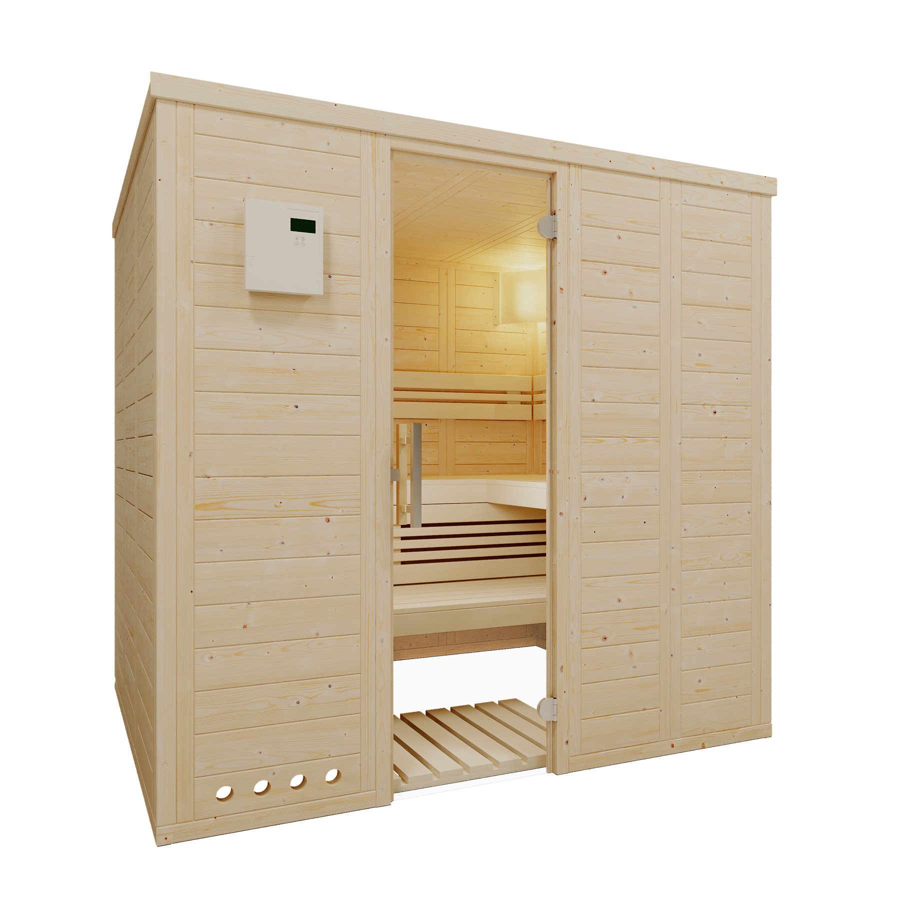 Infraworld Massivholzsauna Solido 210