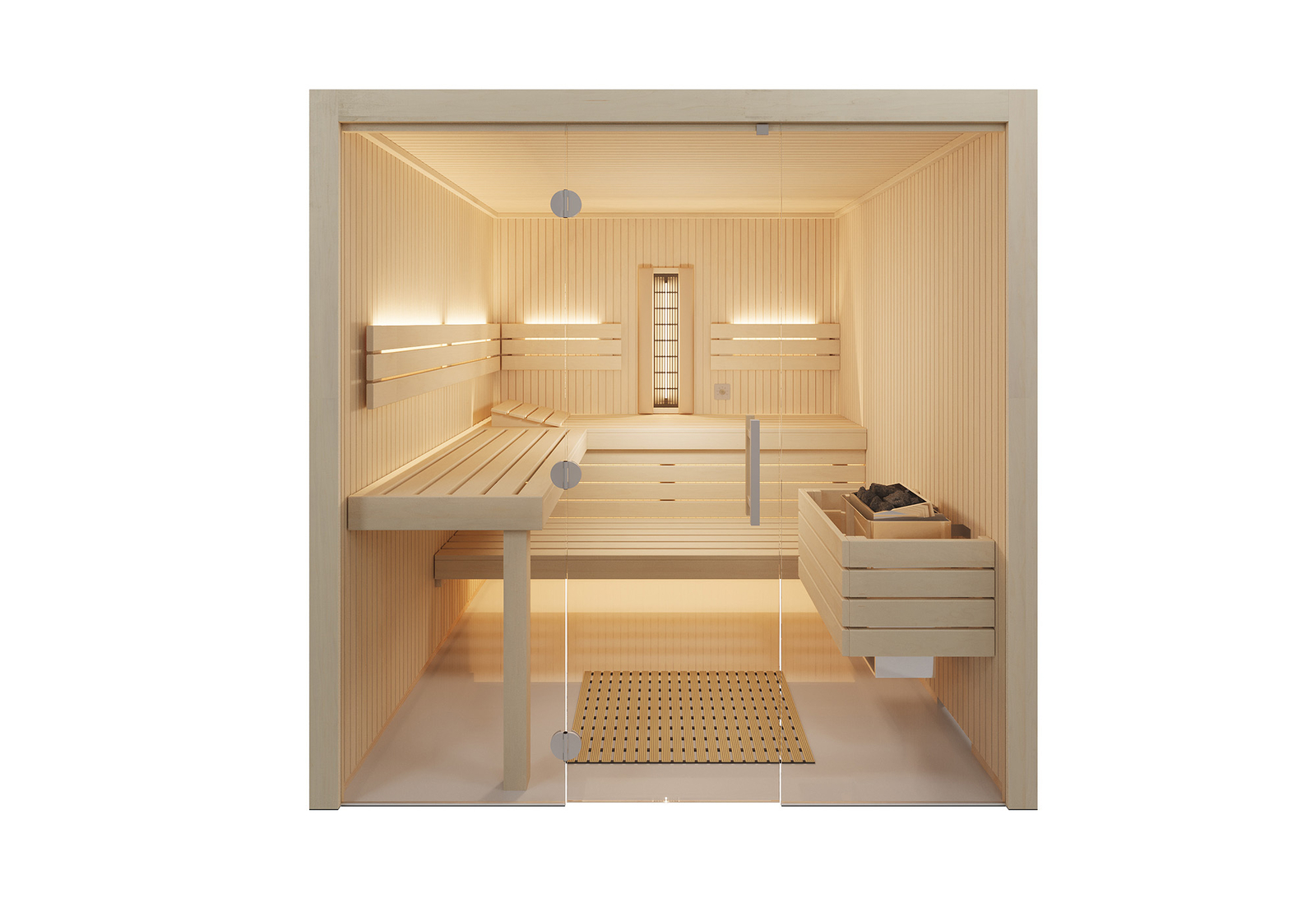 Infraworld Sauna Gracil Complete 210 – 75 mm Multifunktionssauna inkl. 5-teiligem gratis Zubehörset