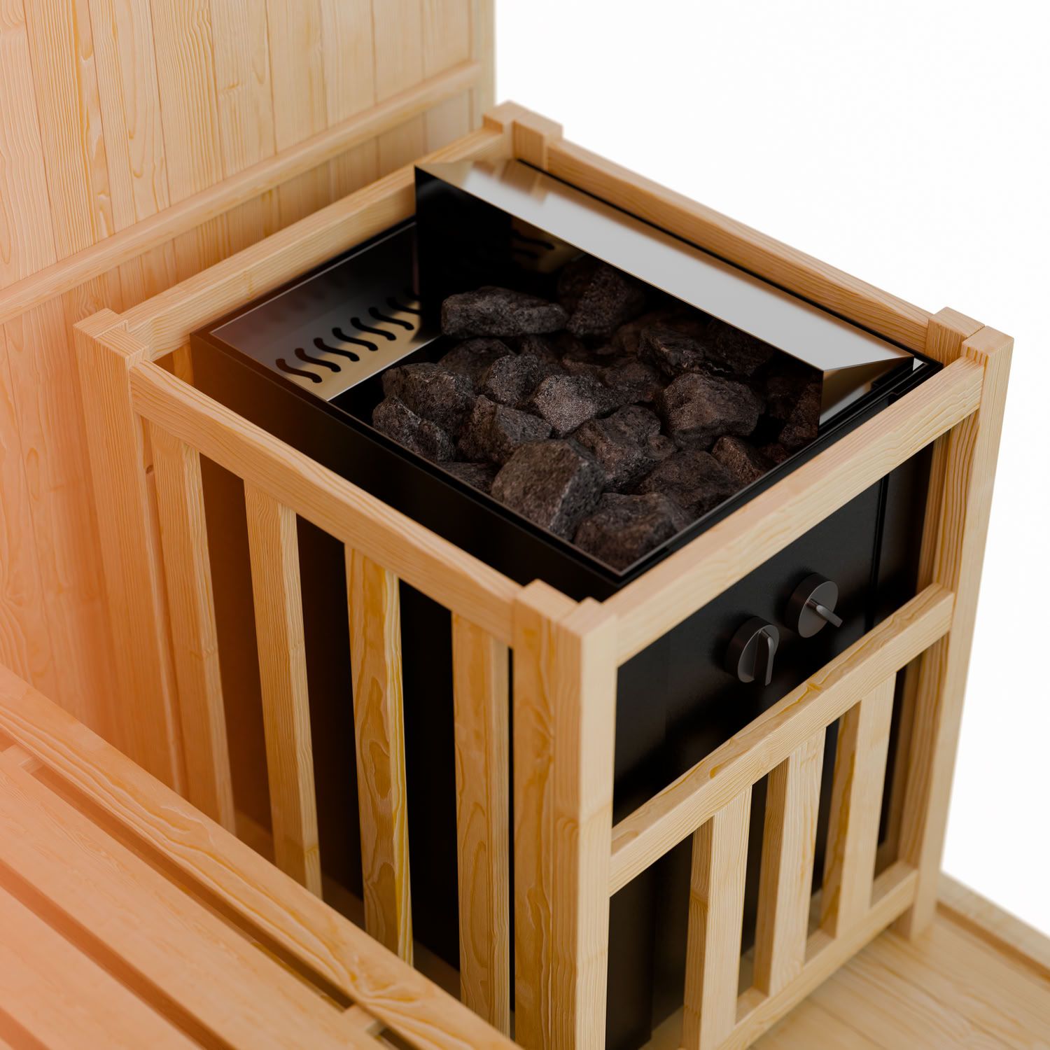 Finnische Sauna Espoo 150 aus Hemlockholz