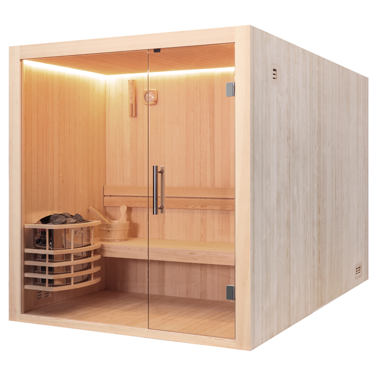 Finnische Sauna AWT E1803B aus Pinienholz / 150 x 120 Finnische Sauna AWT E1803B aus Pinienholz / 150 x 120