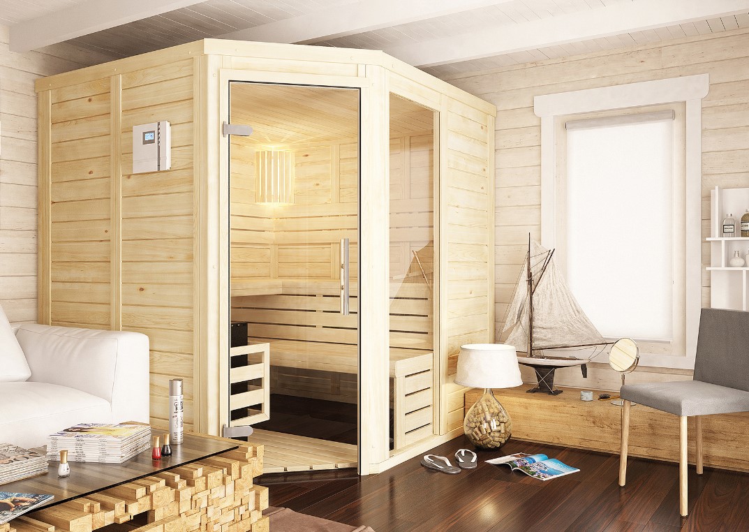 Luxus Massivholzsauna Star 5-Eck im Sonderbau Luxus Massivholzsauna Star 5-Eck im Sonderbau