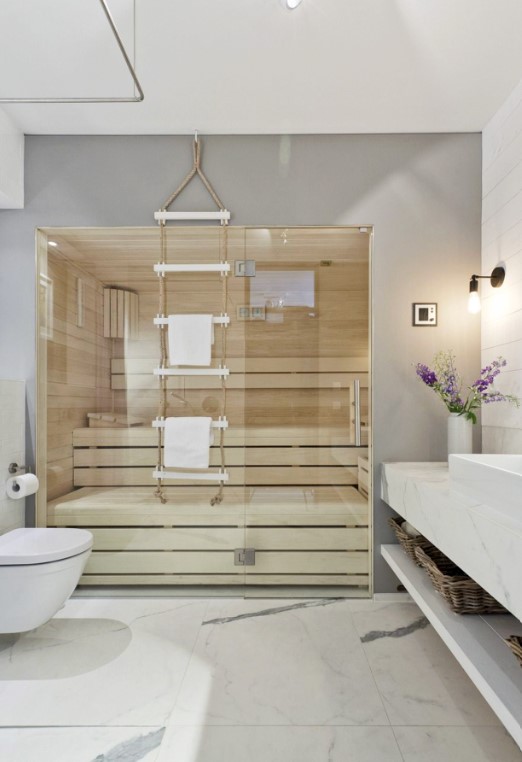 Cabine de sauna exclusive Clear