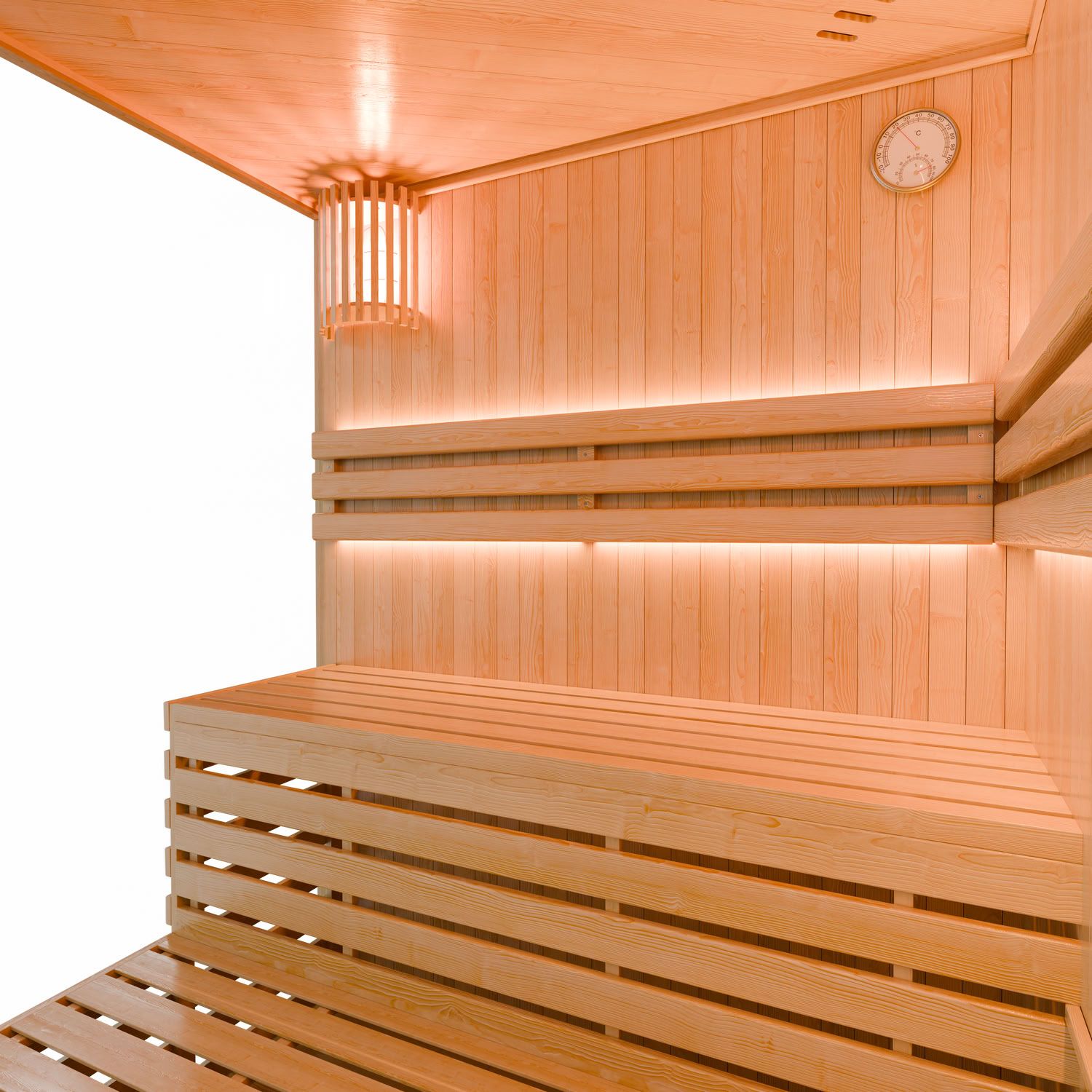 Finnische Sauna Espoo 150 aus Hemlockholz