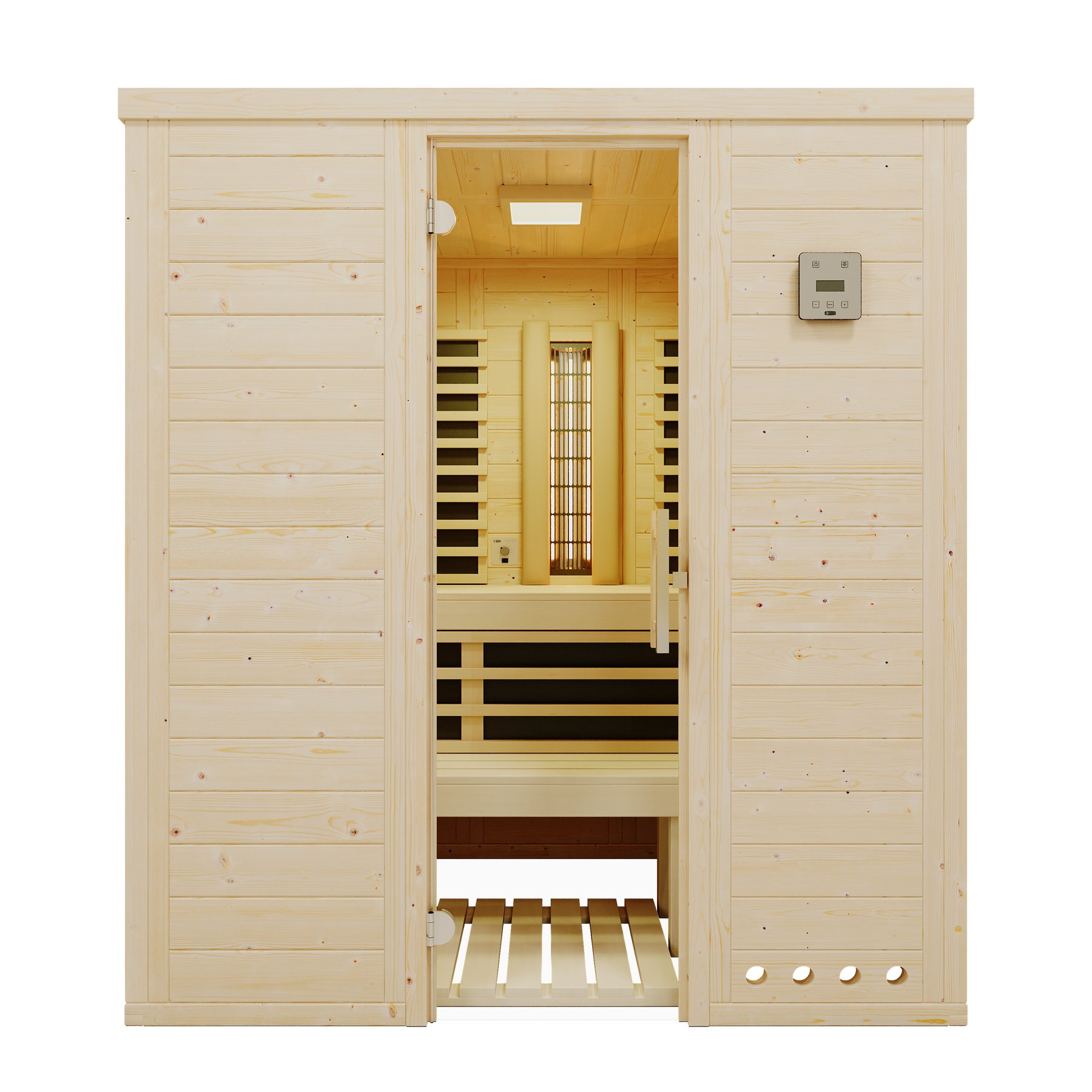 Infraworld Kombisauna Vitalis 180 Complete Set mit Ofen 6 kW