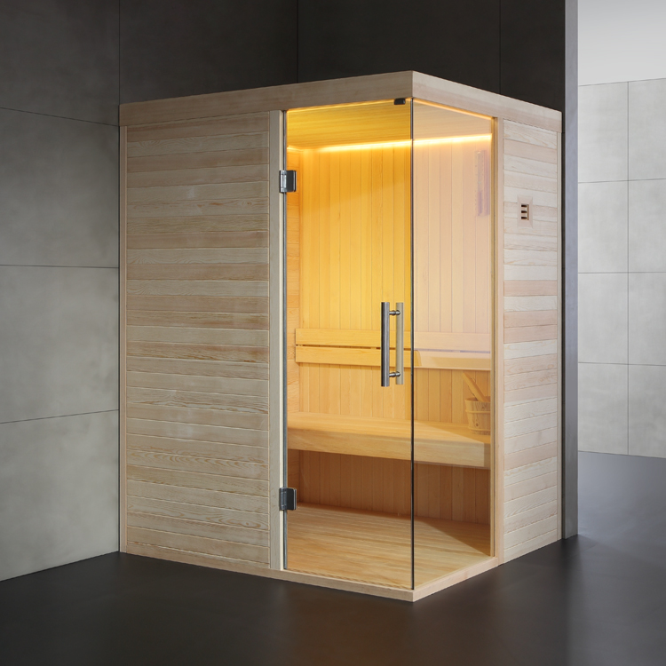 Finnische Sauna AWT E1804C aus Pinienholz / 120 x 120 Finnische Sauna AWT E1804C aus Pinienholz / 120 x 120