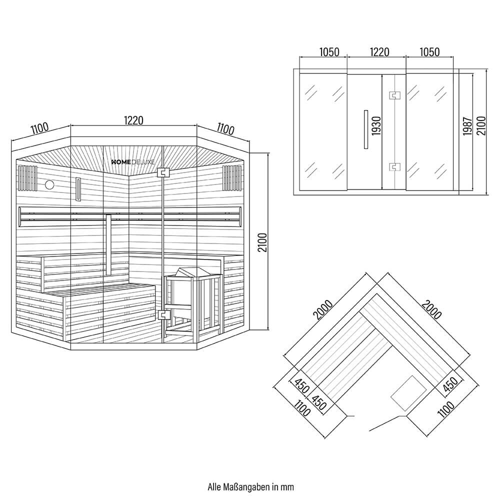 Tradiční sauna Skyline XL BIG