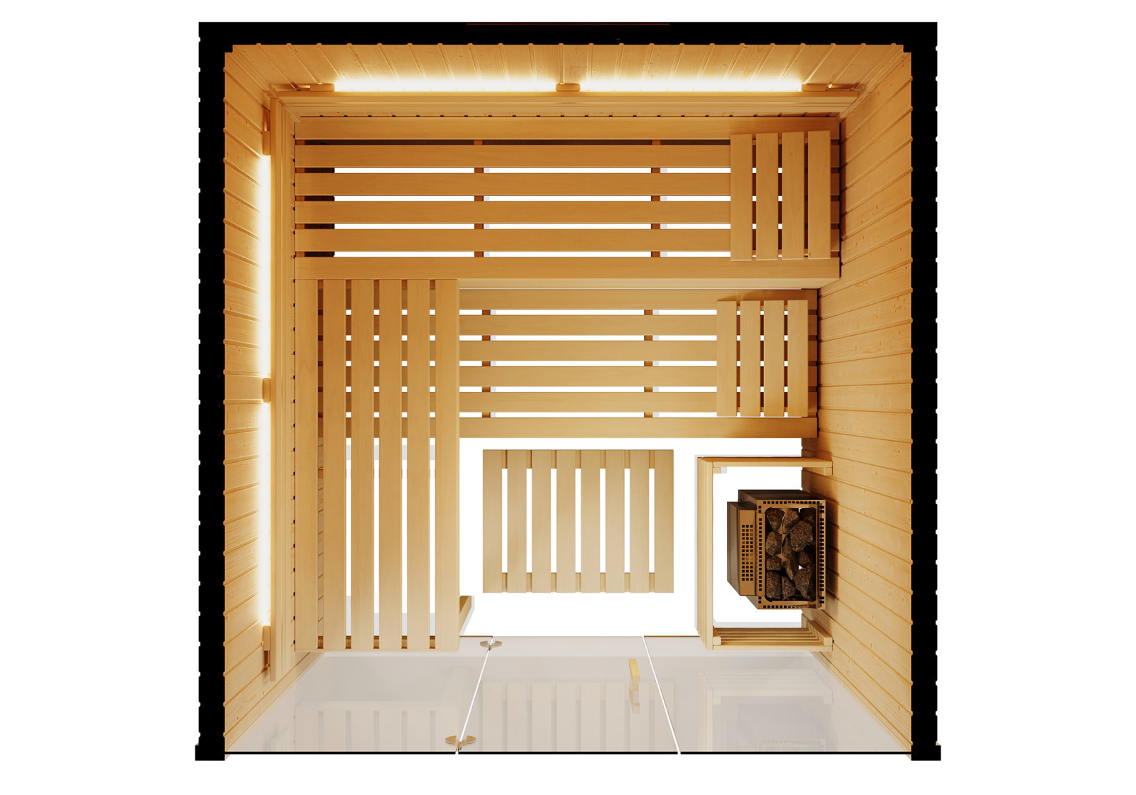 Infraworld Sauna Panorama 208 Fichte – Ansicht 6