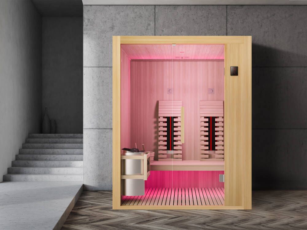 Kombisauna Alaska, Sauna und Infrarot 160x110 cm Kombisauna Alaska, Sauna und Infrarot 160x110 cm