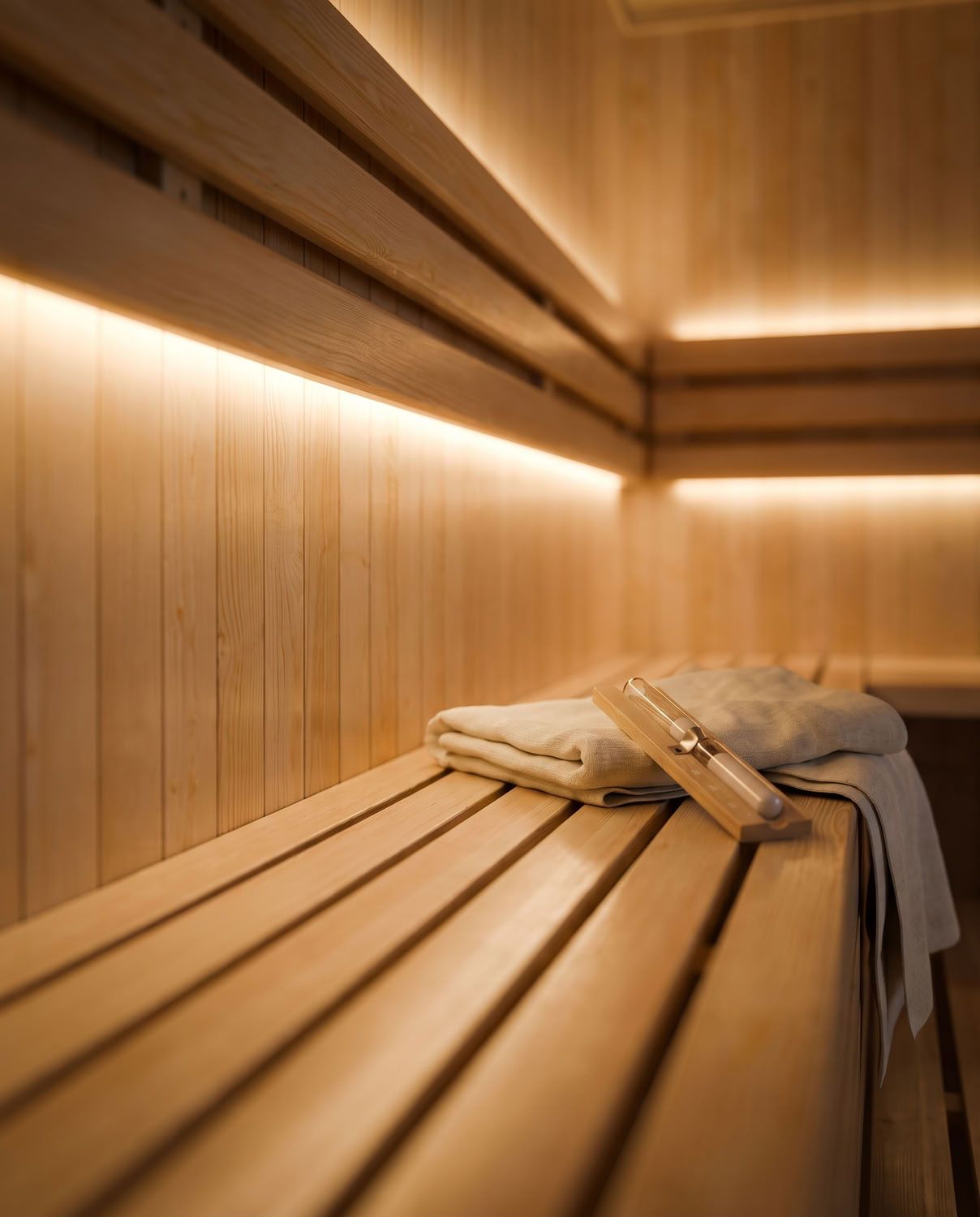 Finnische Sauna Espoo 200 x 200 Premium, mit Glasfront, inklusive Sauna-Ofen und Zubehör